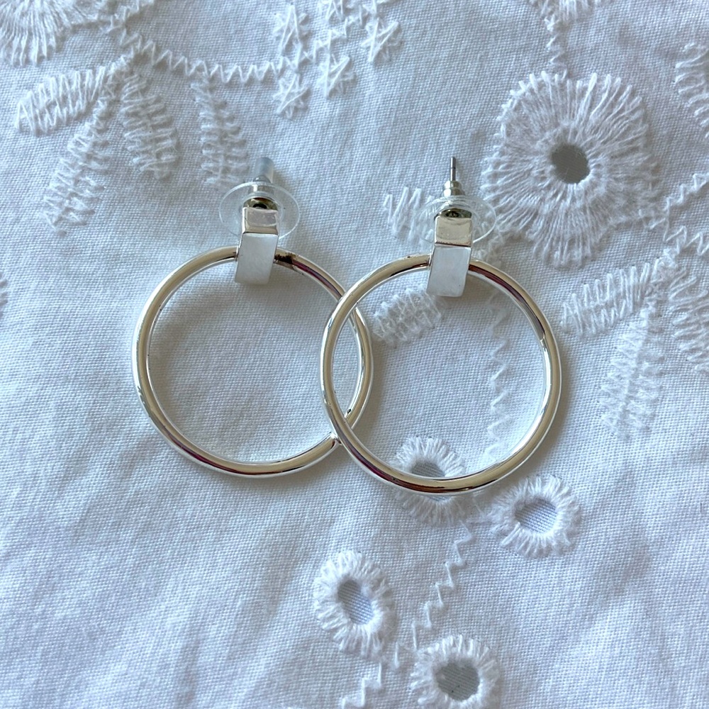 Suspended Hoop Statement Earrings